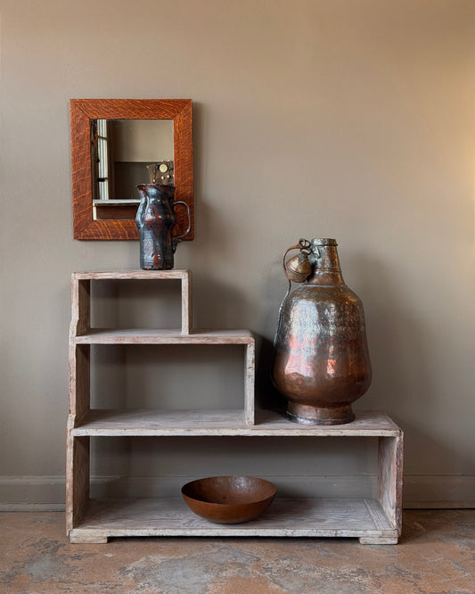 Cerused Oak Stair Step Shelf