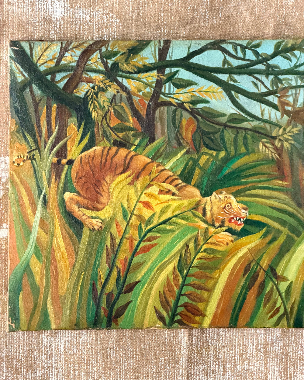 Study of Rousseau’s Tiger in a Tropical Storm