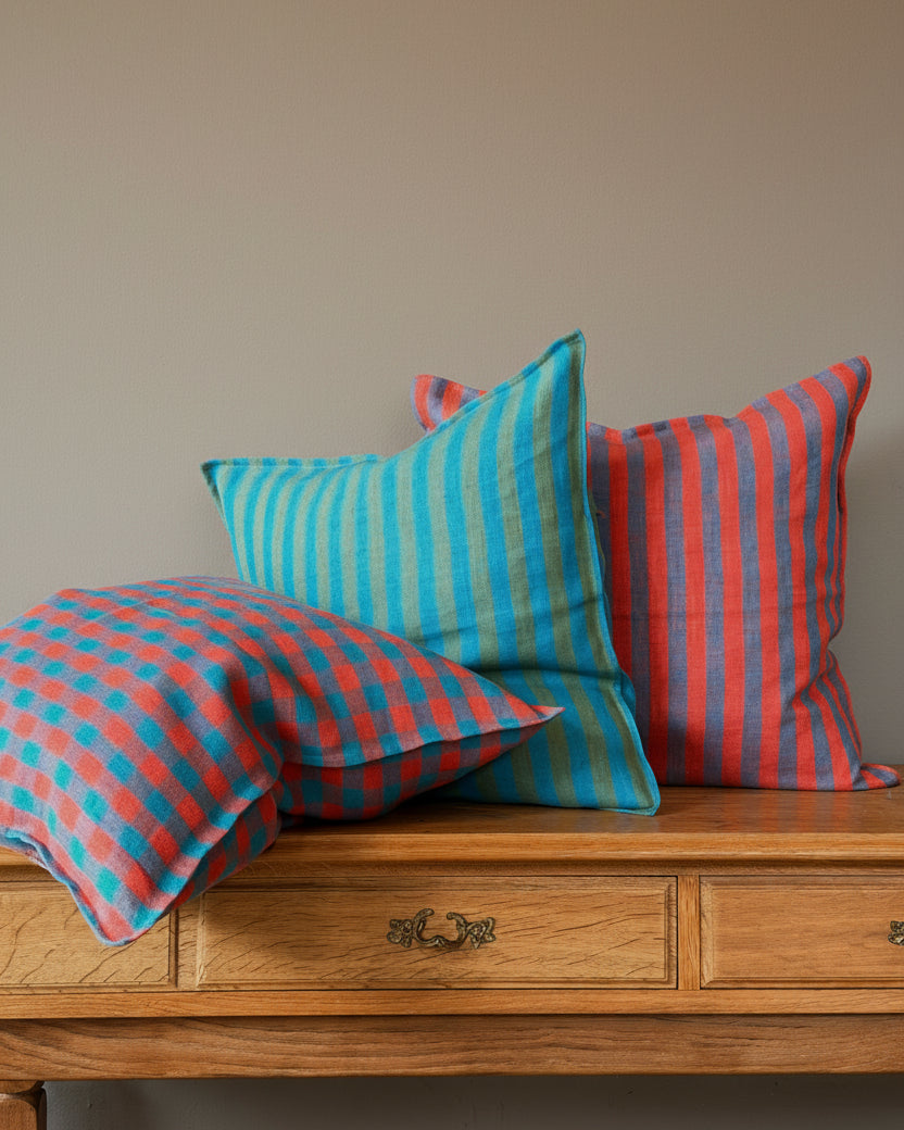 European Linen Throw Pillows