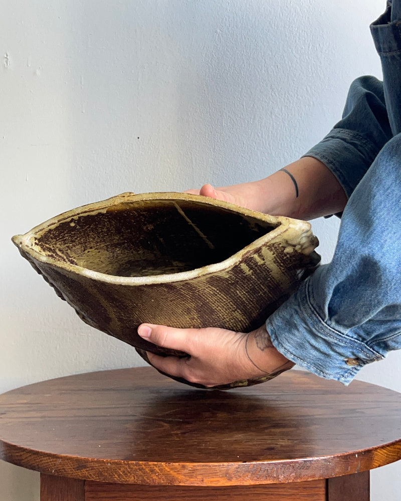 Large Slab Built Decorative Vessel