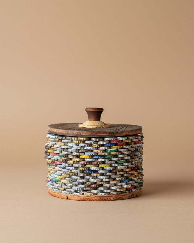 Folk Art Bottle Cap Box