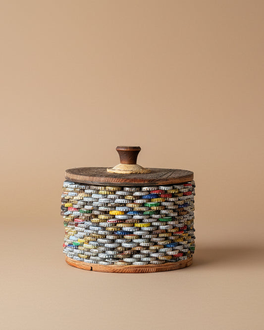 Folk Art Bottle Cap Box
