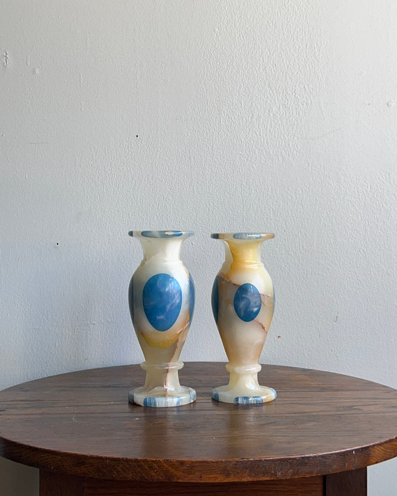 Carved Onyx Marble Vases