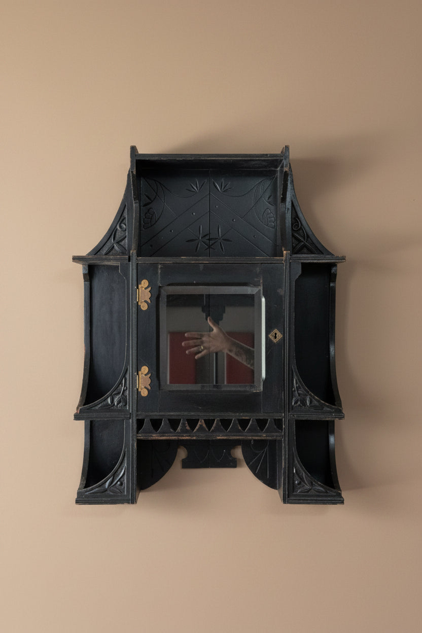 Aesthetic Movement Ebonized Wall Cabinet