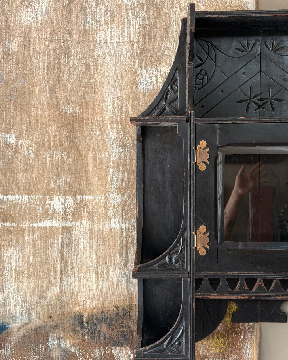 Aesthetic Movement Ebonized Wall Cabinet
