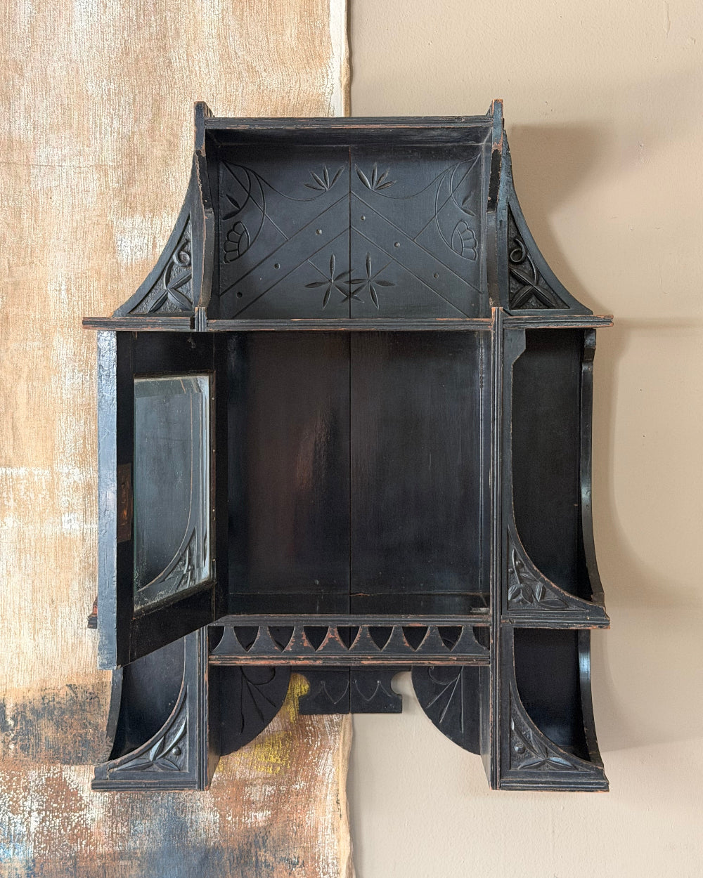 Aesthetic Movement Ebonized Wall Cabinet