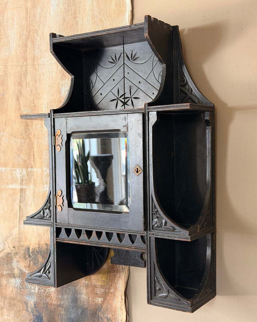 Aesthetic Movement Ebonized Wall Cabinet