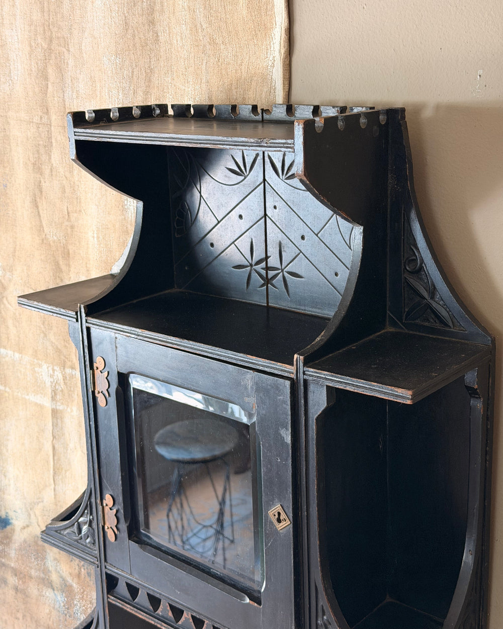 Aesthetic Movement Ebonized Wall Cabinet