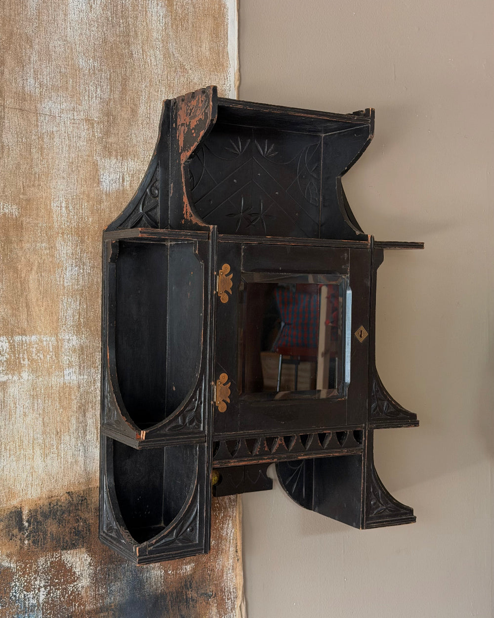 Aesthetic Movement Ebonized Wall Cabinet