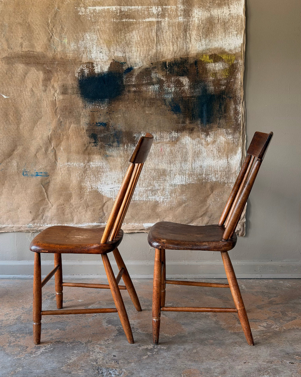 Spindle Back Windsor Chairs | Pair
