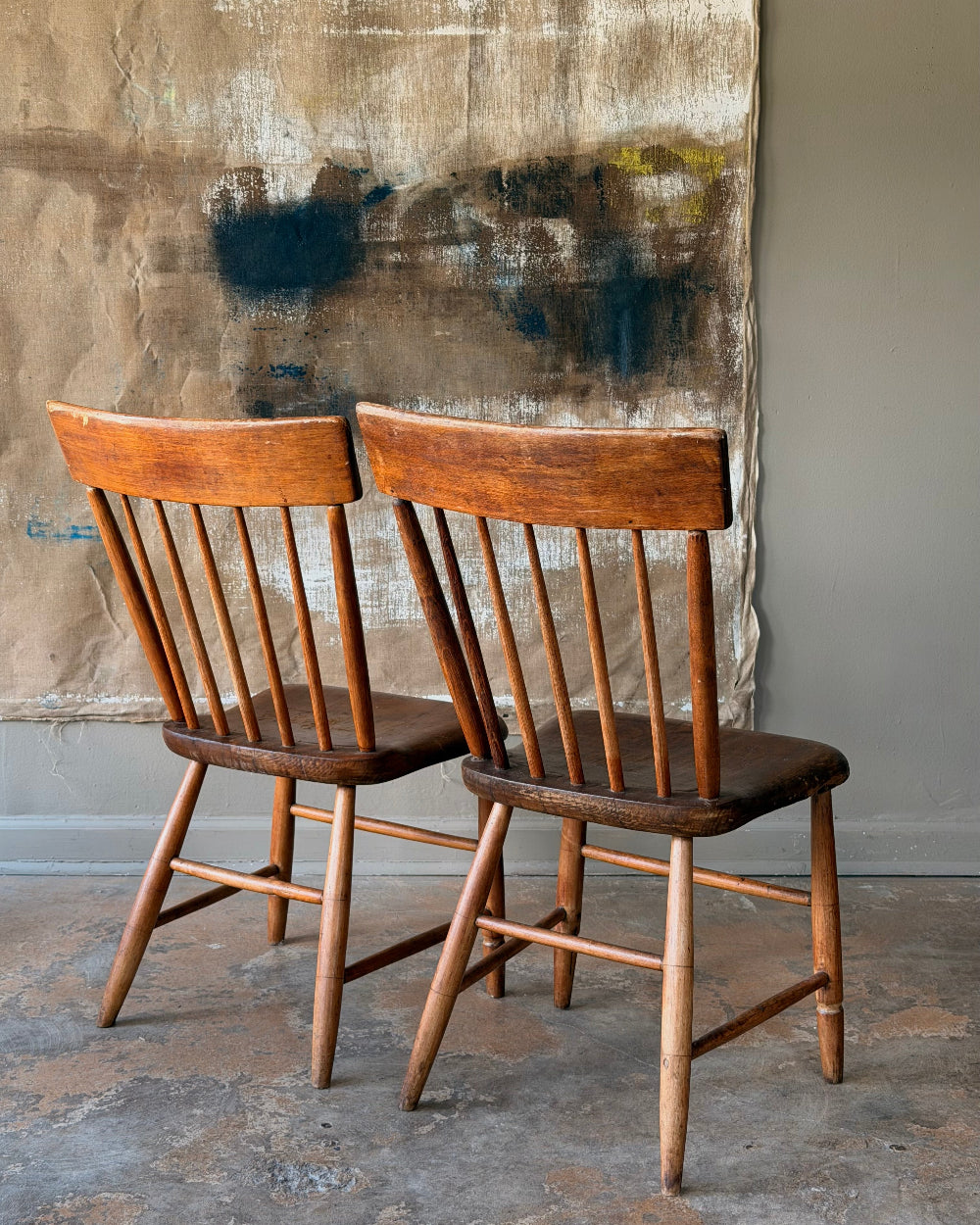 Spindle Back Windsor Chairs | Pair