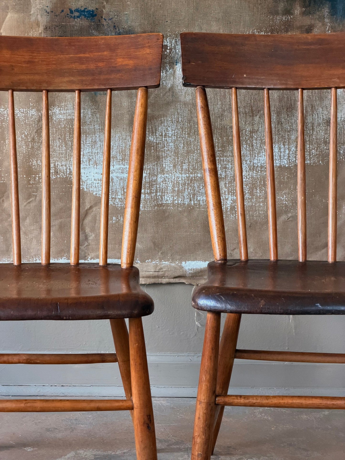Spindle Back Windsor Chairs | Pair