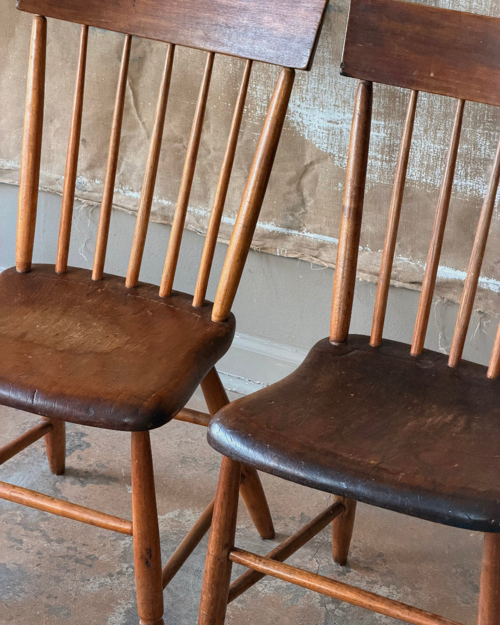 Spindle Back Windsor Chairs | Pair