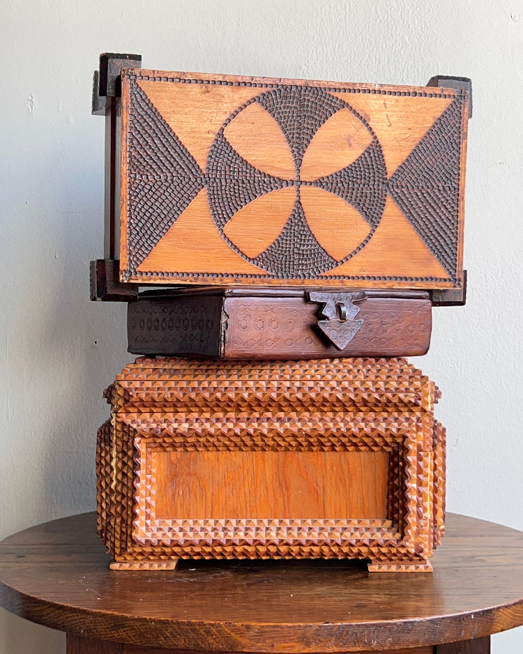 Tooled Leather Decorative Box