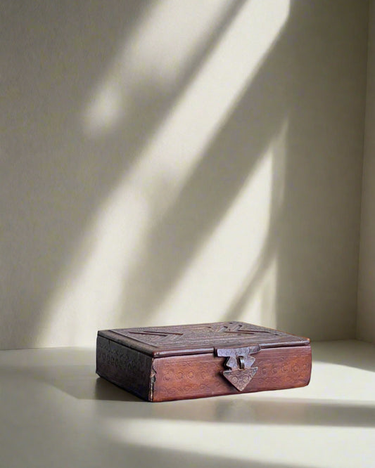 Tooled Leather Decorative Box