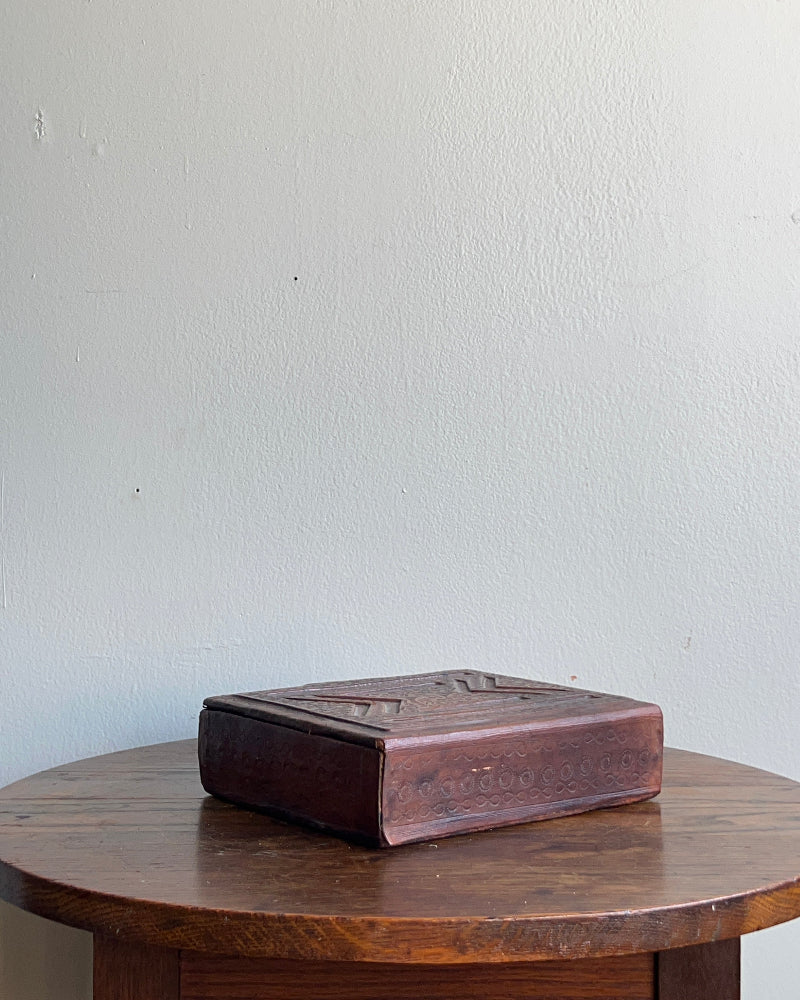 Tooled Leather Decorative Box