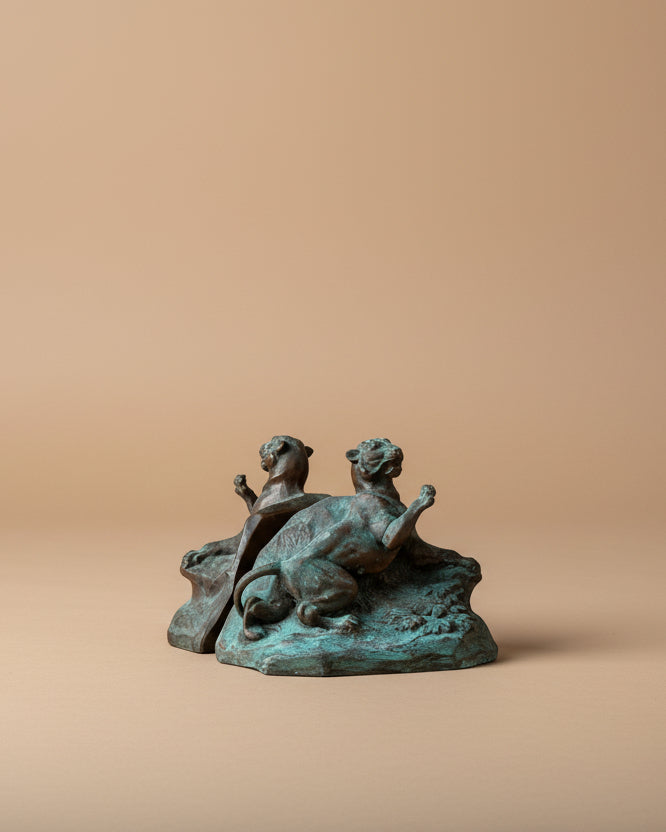 Bronze Tiger Bookends