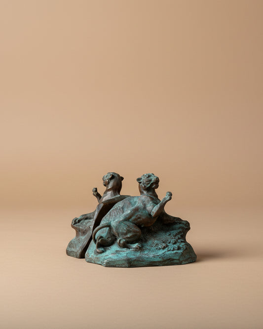 Bronze Tiger Bookends