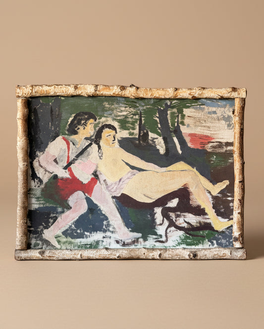 Adirondack Style Framed Painting