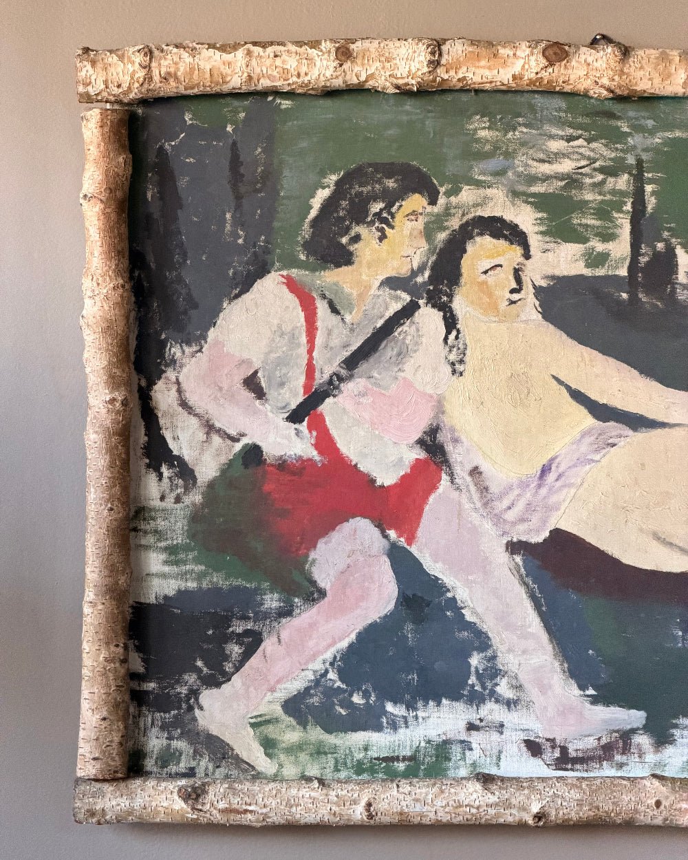 Adirondack Style Framed Painting