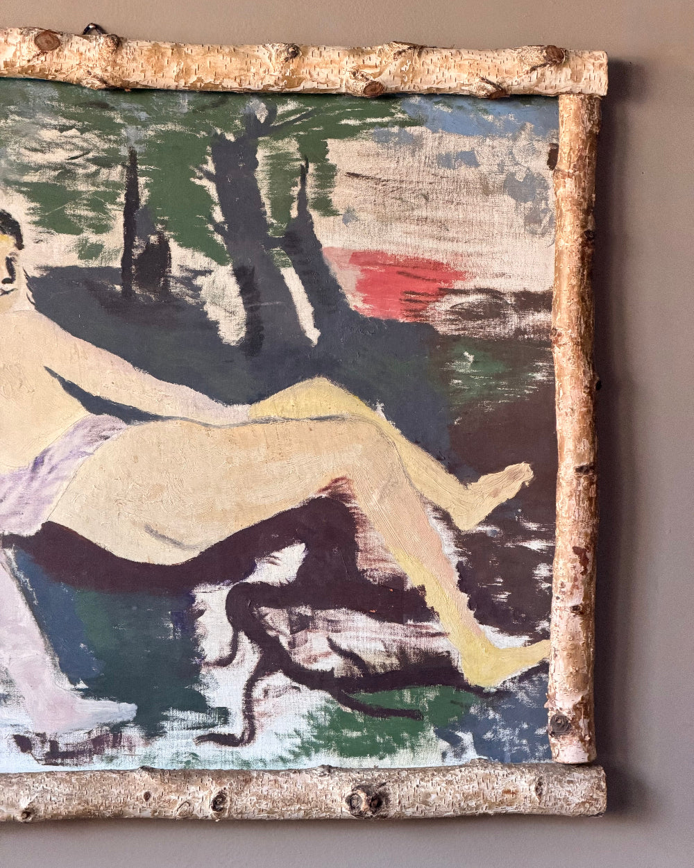 Adirondack Style Framed Painting