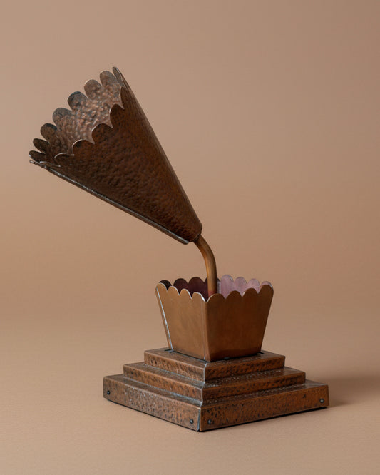 Artist Made Hammered Copper Lamp