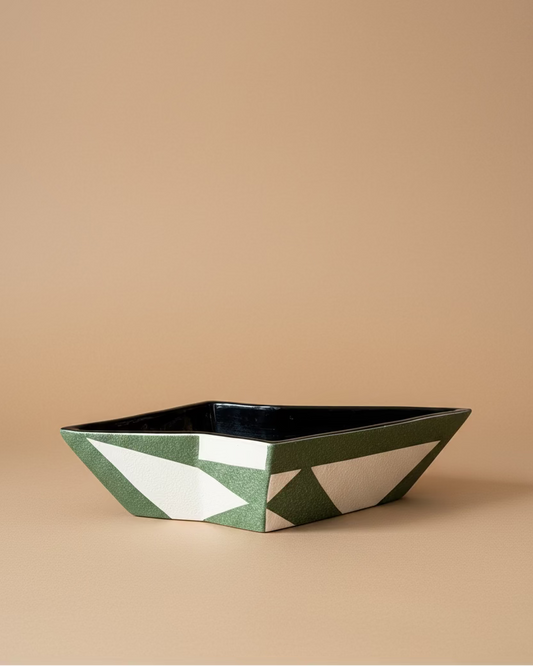 Geometric Stoneware Bowl