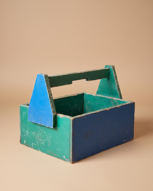 Polychromed Wood Tool Box