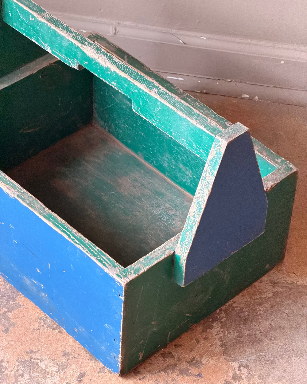 Polychromed Wood Tool Box