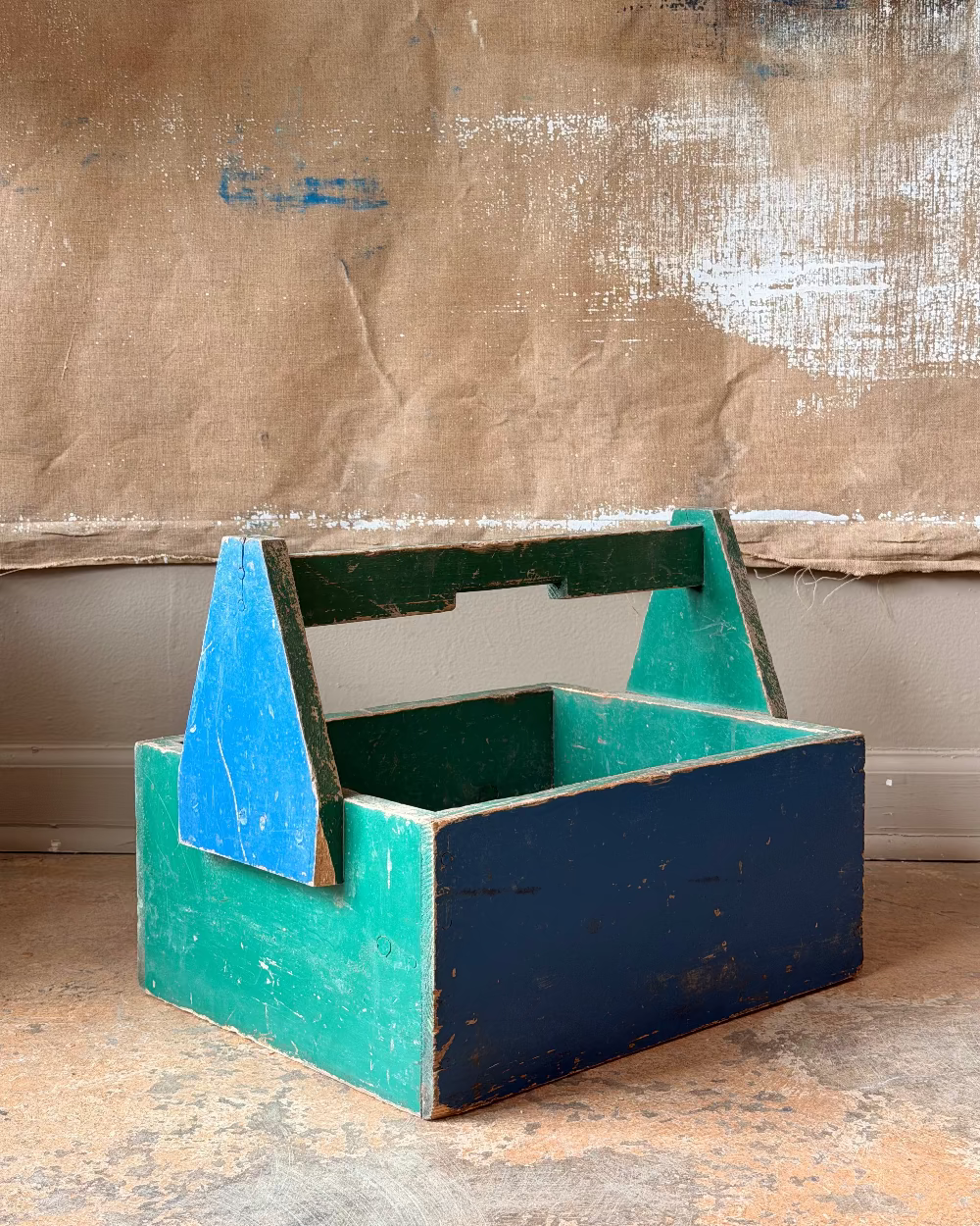 Polychromed Wood Tool Box