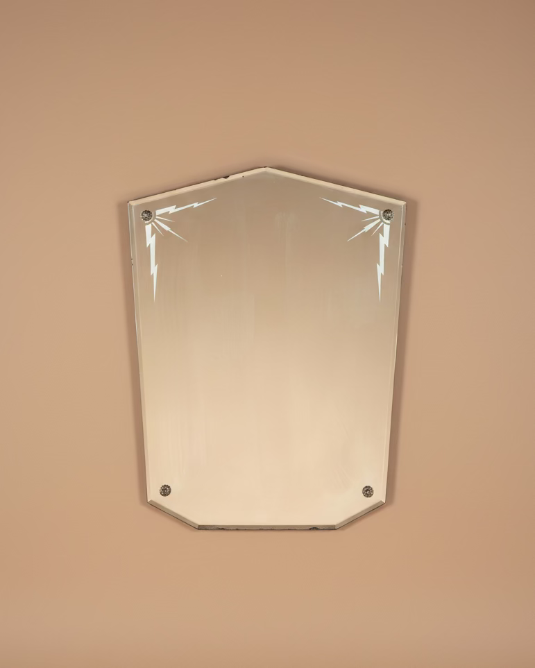 Art Deco Lightning Bolt Mirror
