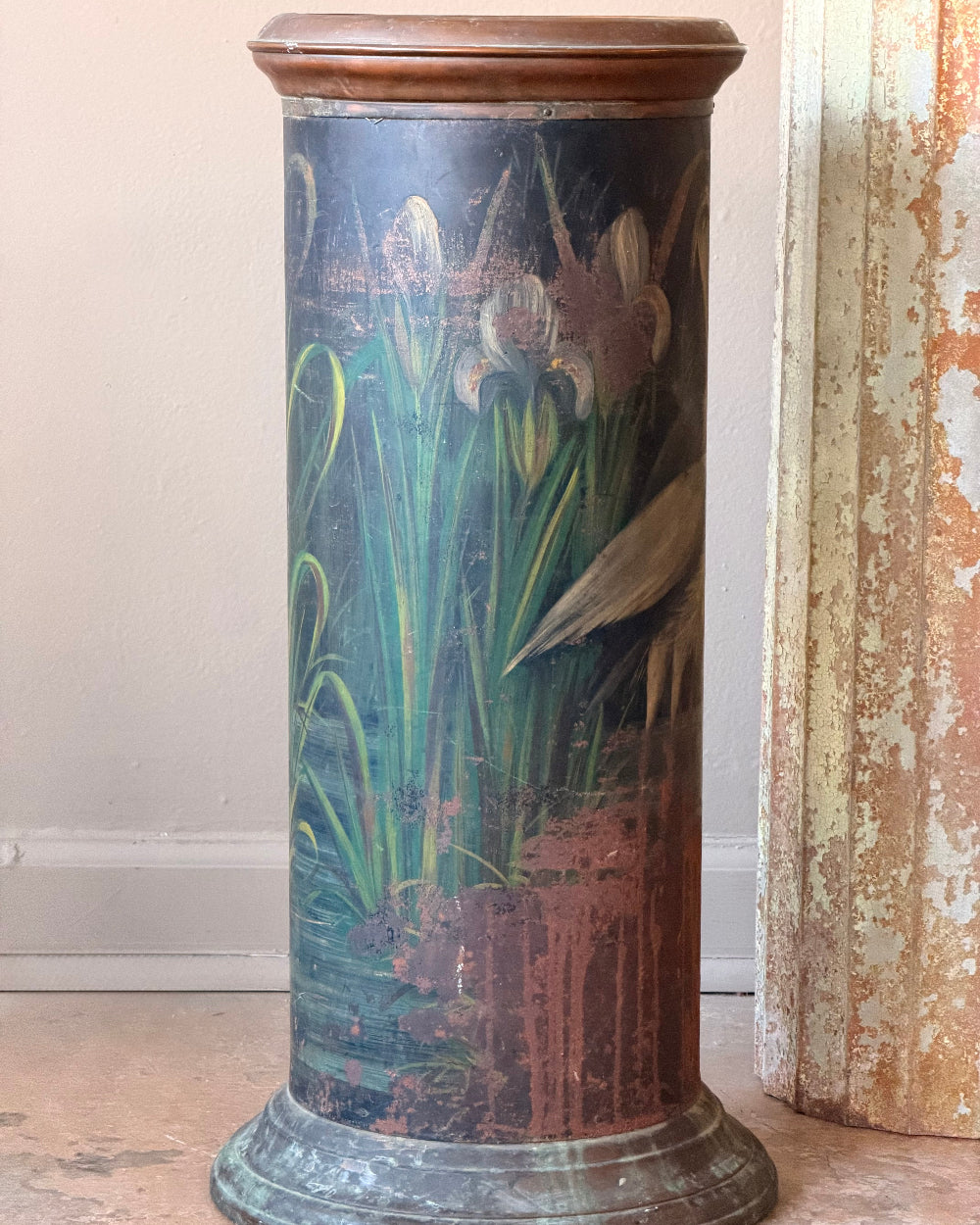 Painted Copper Umbrella Stand