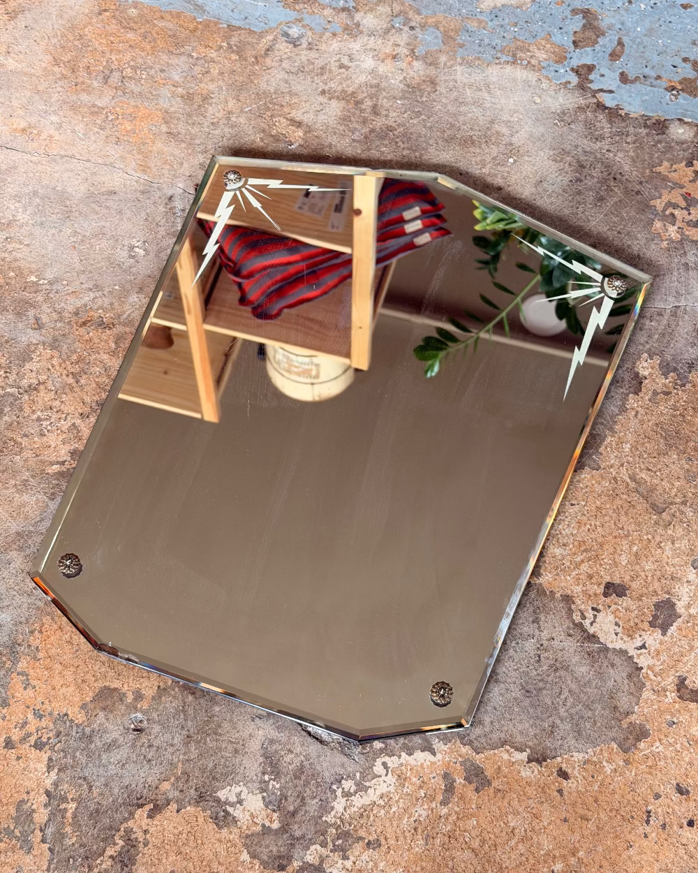 Art Deco Lightning Bolt Mirror