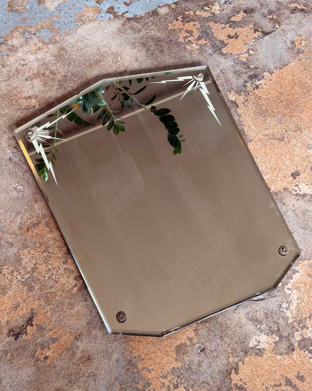 Art Deco Lightning Bolt Mirror