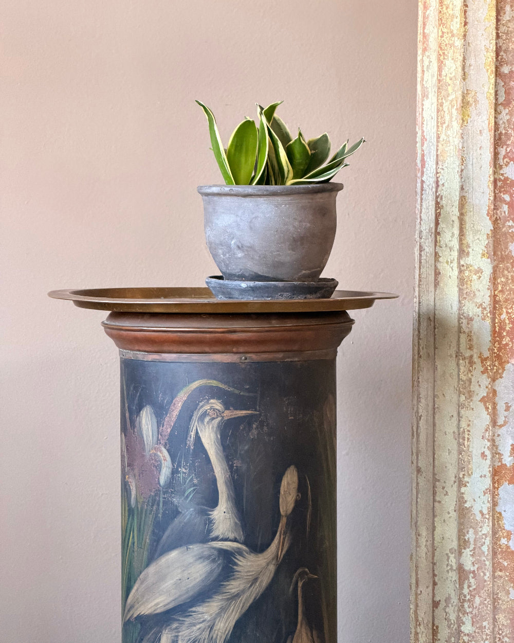 Painted Copper Umbrella Stand