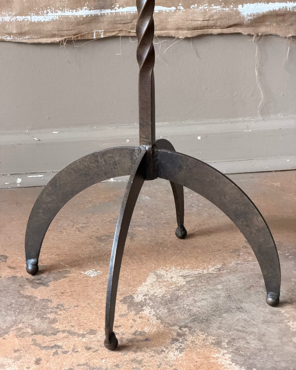 Twisted Iron Side Table