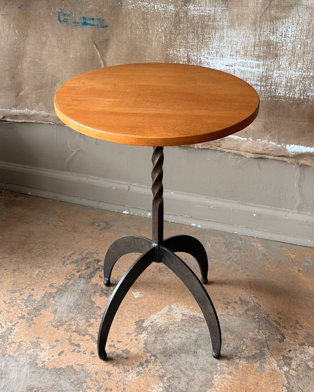 Twisted Iron Side Table