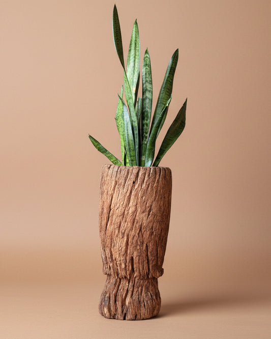 Old Wood Mortar | Planter