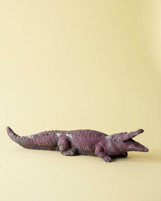 Painted Concrete Alligator