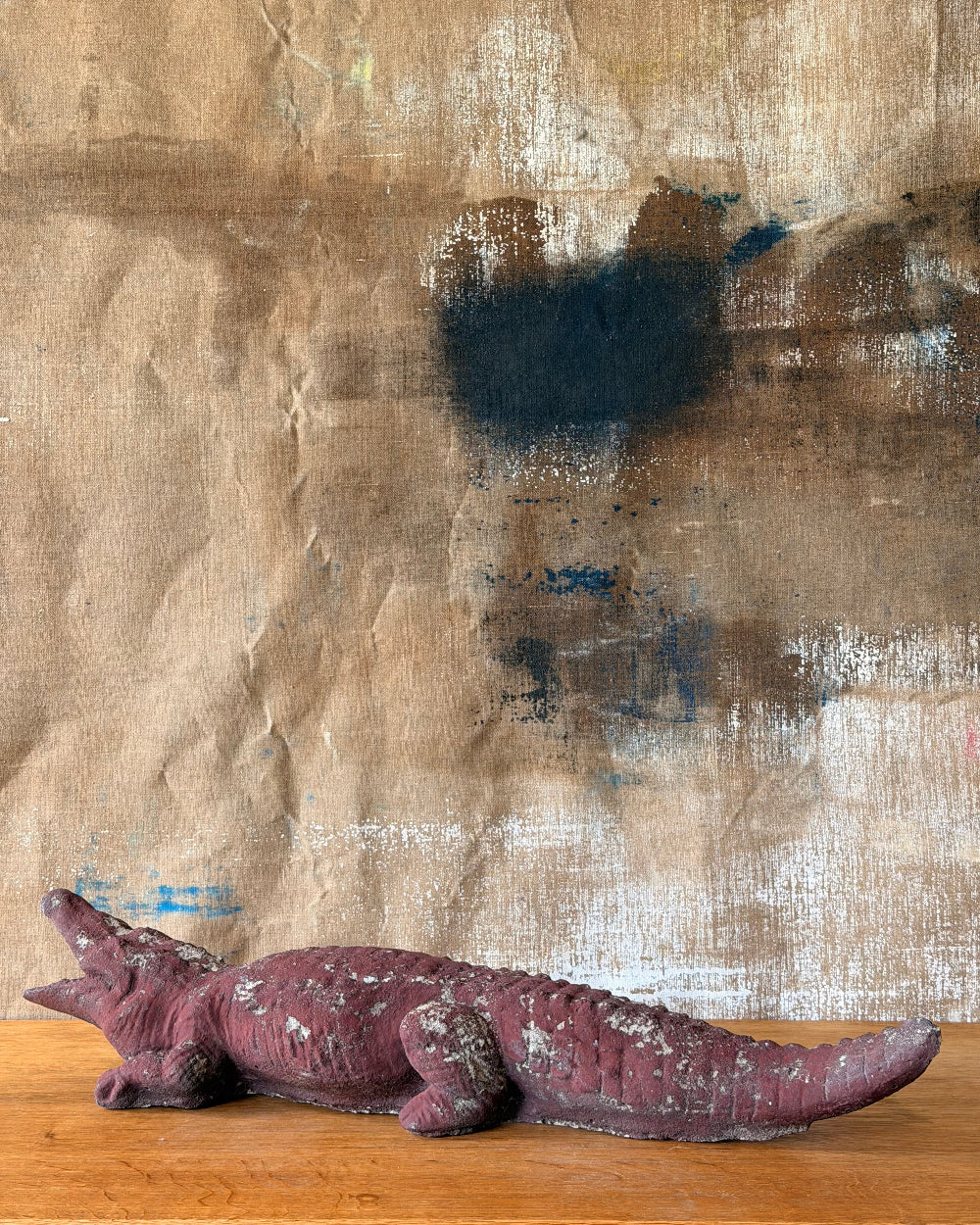 Painted Concrete Alligator