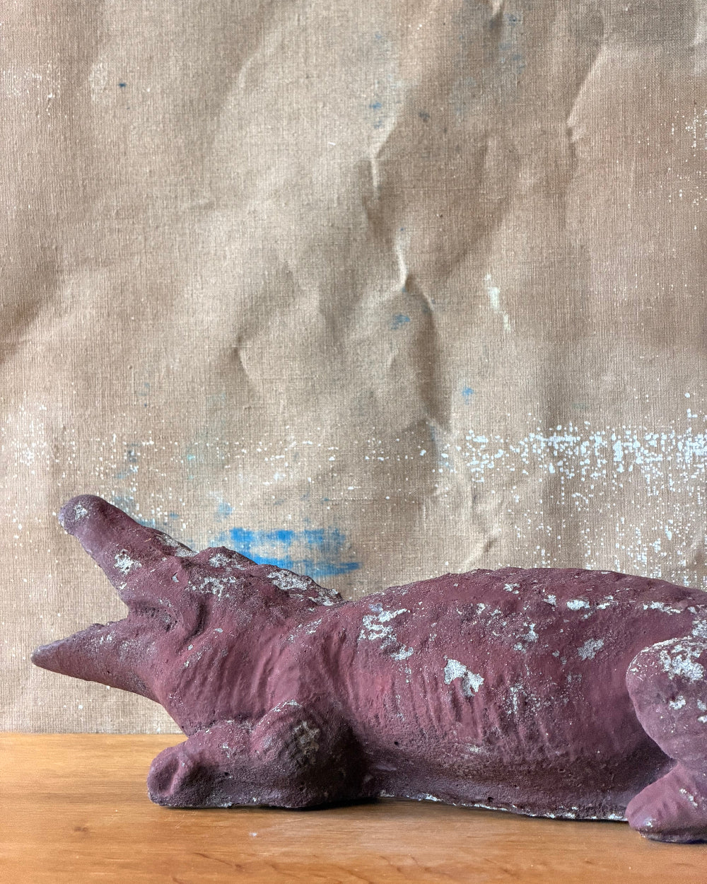 Painted Concrete Alligator