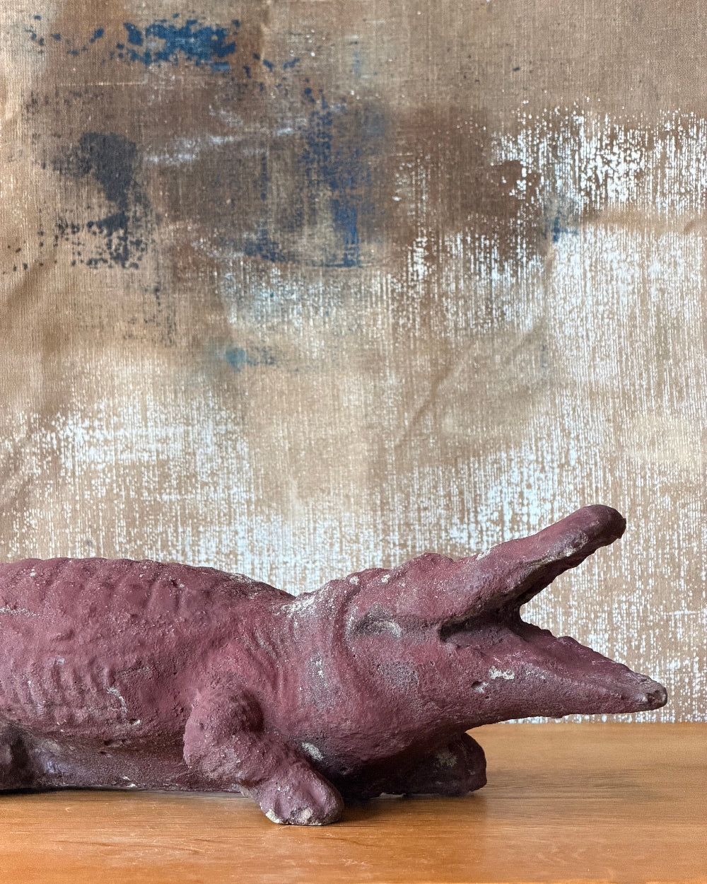Painted Concrete Alligator