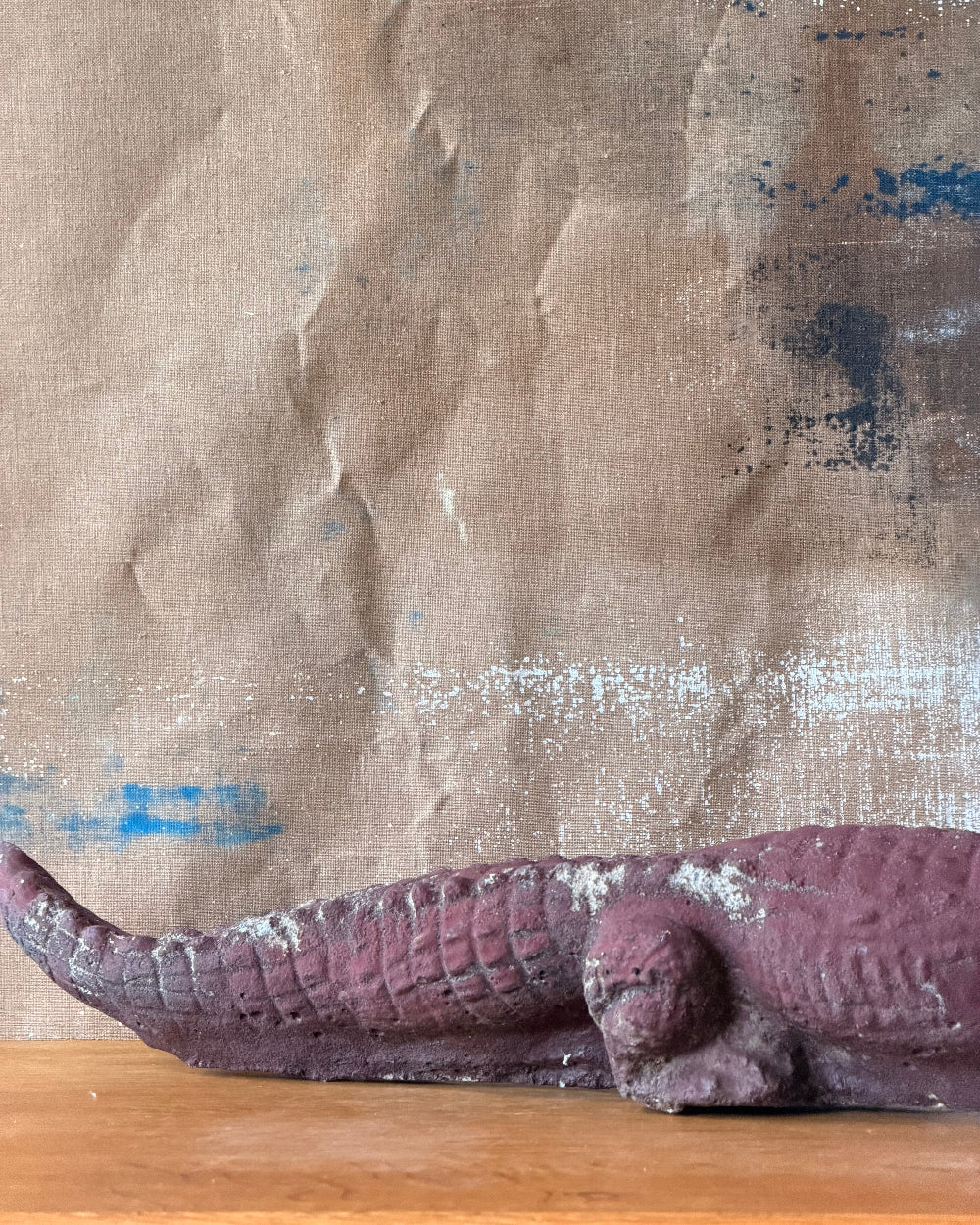 Painted Concrete Alligator