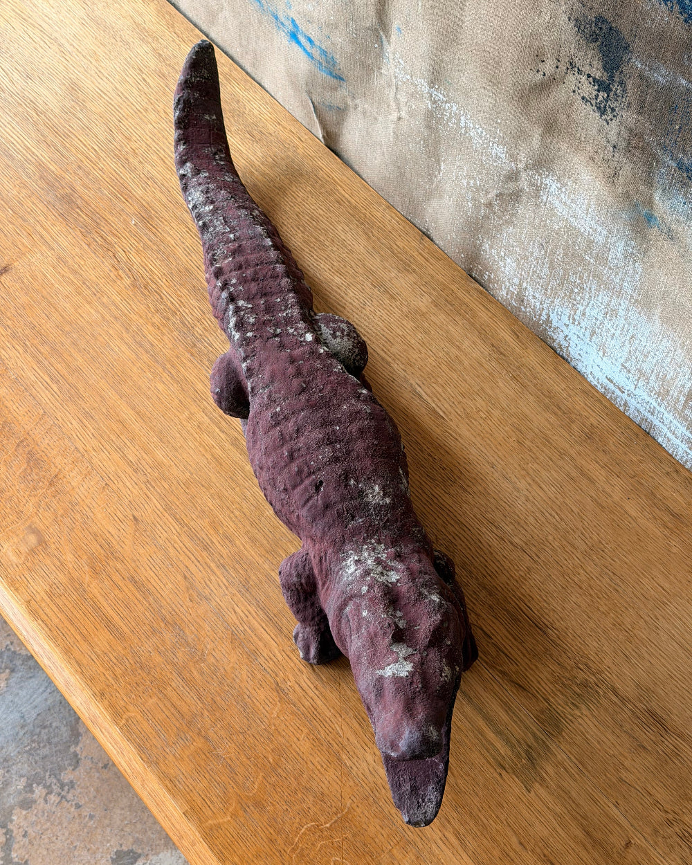 Painted Concrete Alligator