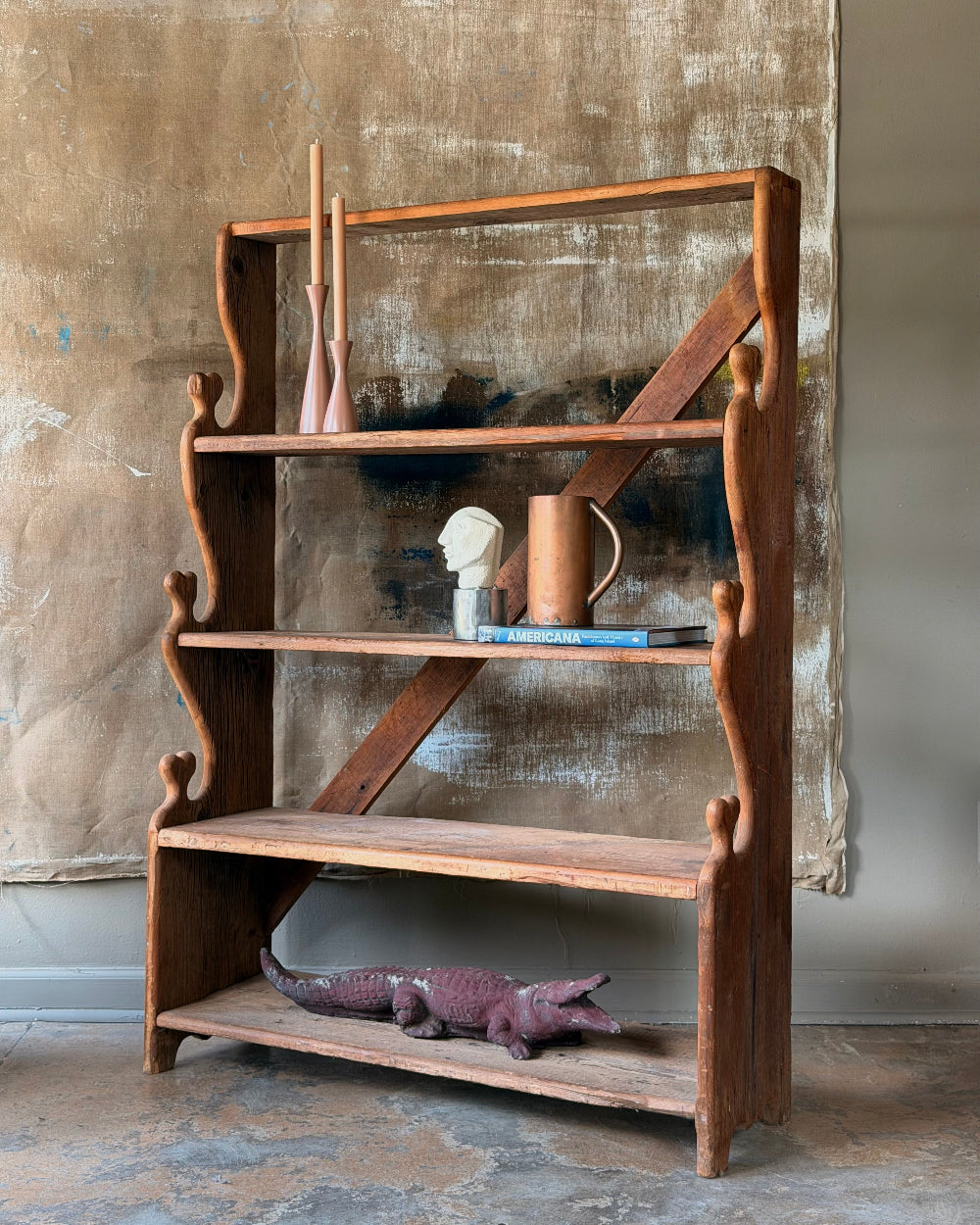 Folk Art Graduated Bookshelf