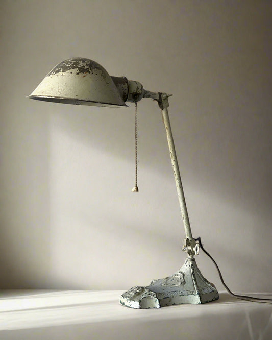 Antique Articulating Library Lamp