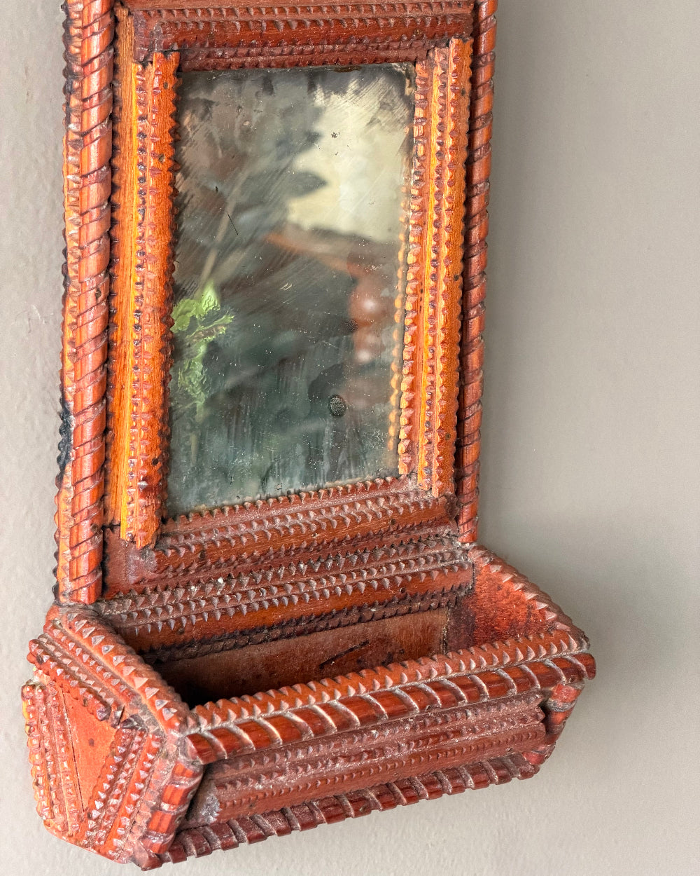 Tramp Art Pocket Mirror