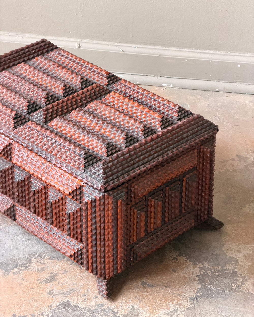 Monumental Tramp Art Box
