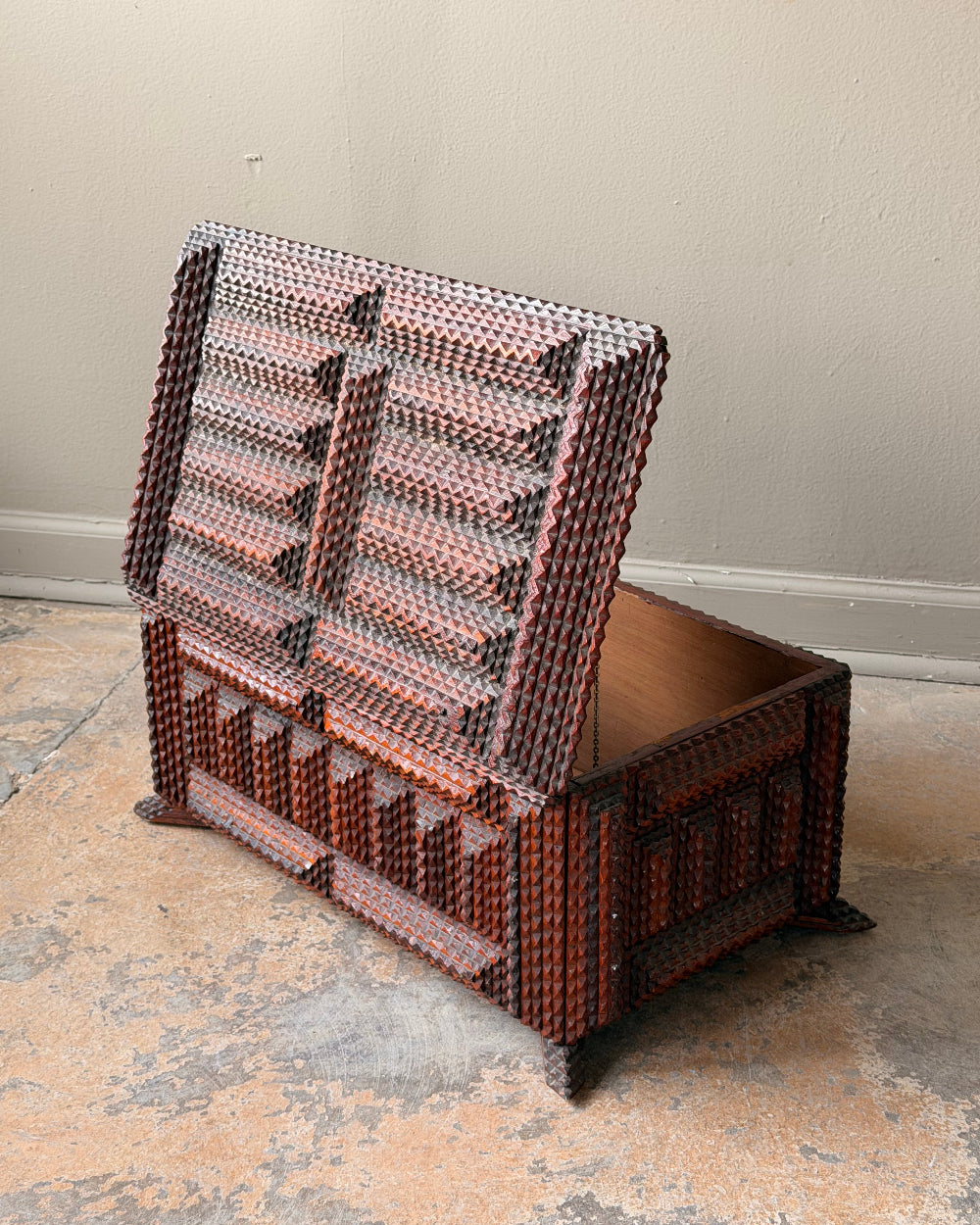 Monumental Tramp Art Box