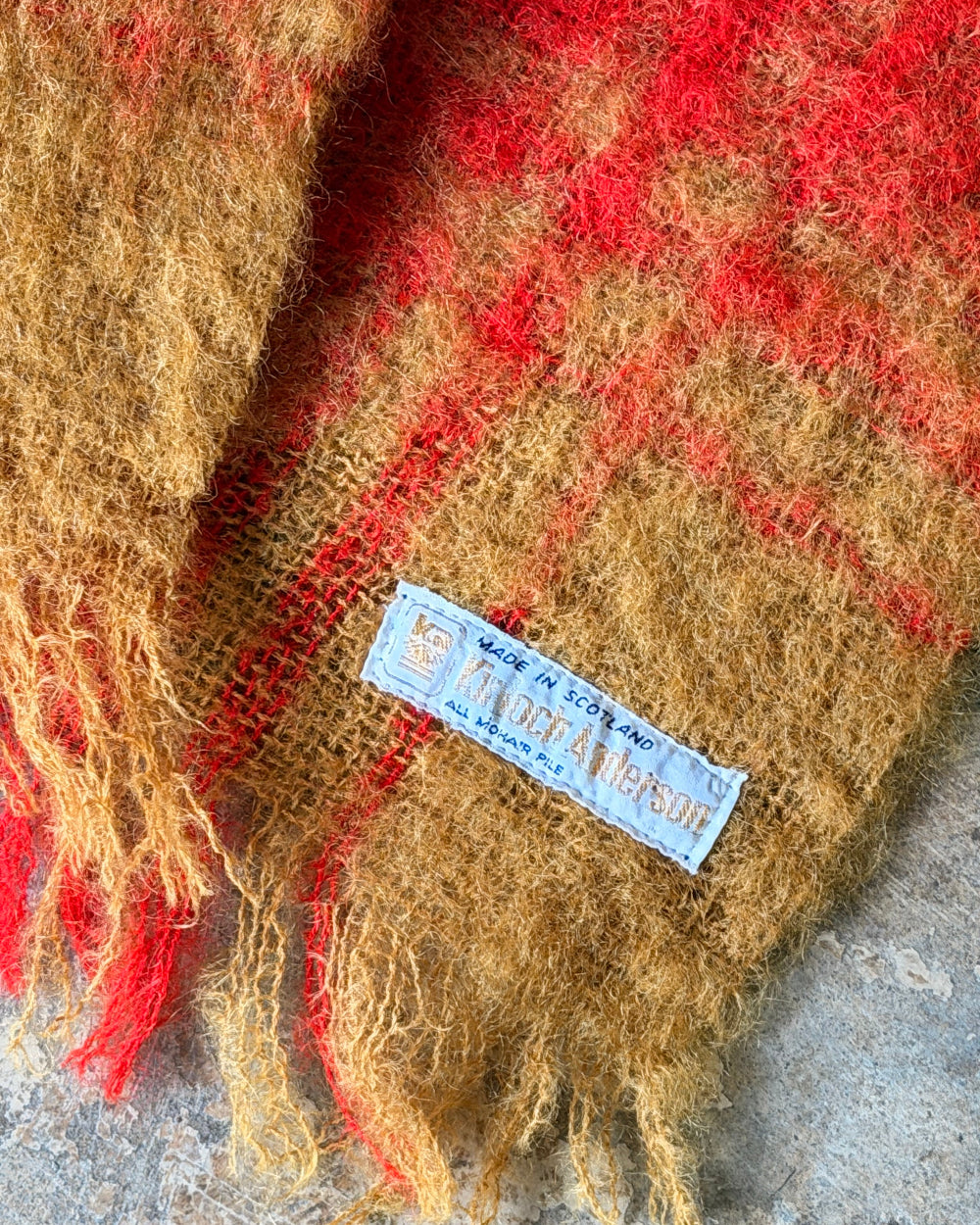 Vintage Mohair Throw Blanket